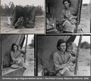 Dorothea Lange's famous migrant mother series of photos from the Great Depression