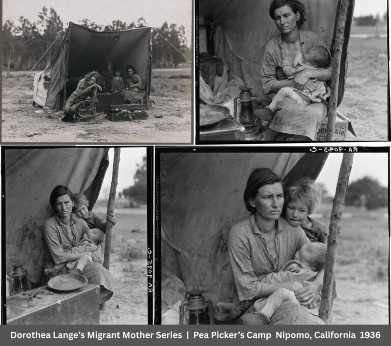 Dorothea Lange's famous migrant mother series of photos from the Great Depression