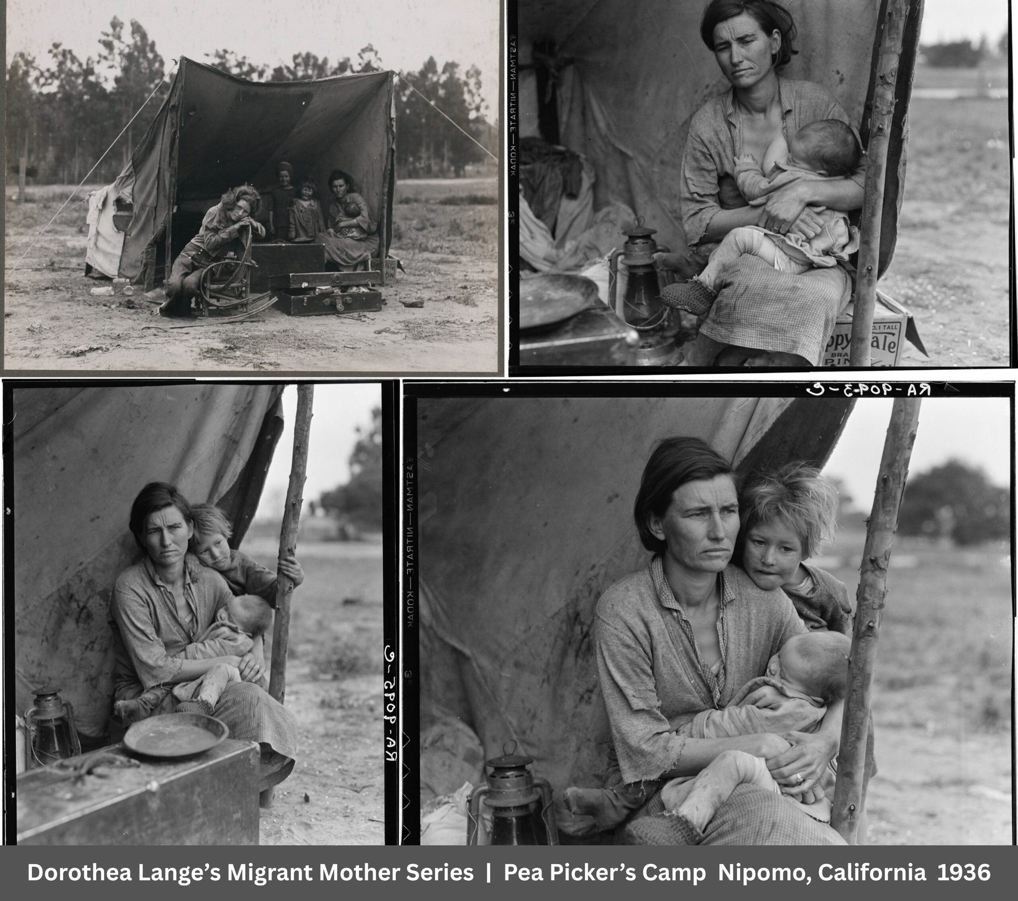 Dorothea Lange's famous migrant mother series of photos from the Great Depression